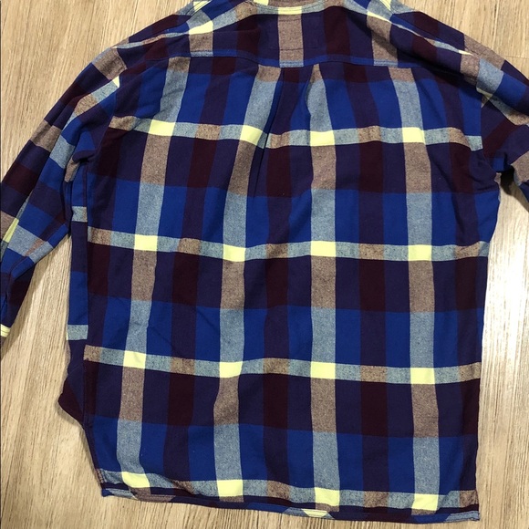 We The Free Purple and Yellow Plaid Shirt L - Picture 6 of 8